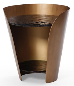 Стол круглый журнальный ET6123 (D48,6) закаленное стекло/бронзовый в Магадане - предосмотр