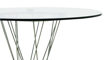 Круглый столик RT-413 (C) 90 прозрачное стекло в Магадане - предосмотр 1