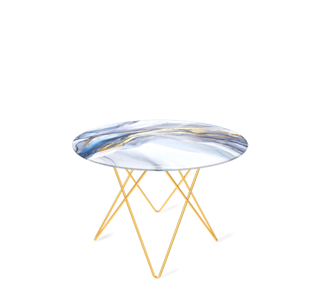 Столик круглый SHT-TU37 / SHT-TT32 60 стекло/МДФ (млечный путь/золото) в Магадане - изображение