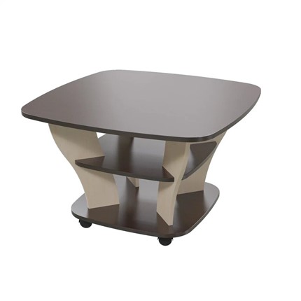 Столик квадратный 6-0210, Венге/Дуб млечный в Магадане - изображение