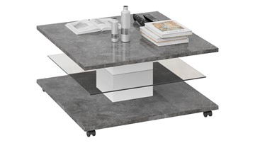 Квадратный столик Diamond тип 1 (Белый/Ателье темный глянец) в Магадане - предосмотр
