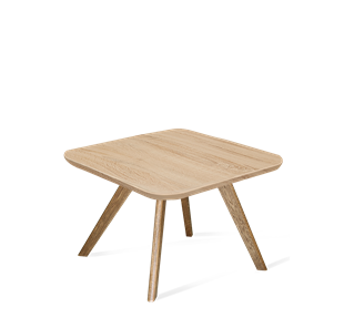 Квадратный столик SHT-S39 / SHT-TT 60/60 ЛДСП (дуб сонома/брашированный коричневый) в Магадане