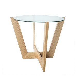Овальный столик Оникс-6, Натуральный массив/Прозрачное стекло в Магадане - предосмотр 6