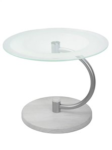 Стеклянный столик Дуэт 13Н (металлик-дуб дымчатый-прозр) в Магадане - предосмотр 1