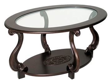 Стеклянный столик в зал Овация-С, темно-коричневый в Магадане