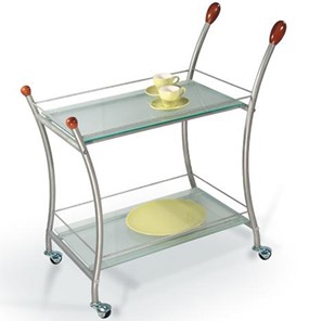 Стол сервировочный Поло, металлик/прозрачное стекло в Магадане