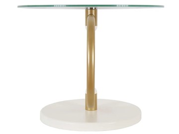 Стеклянный стол Дуэт 13Н (золото-слоновая кость-прозрачное) в Магадане - предосмотр