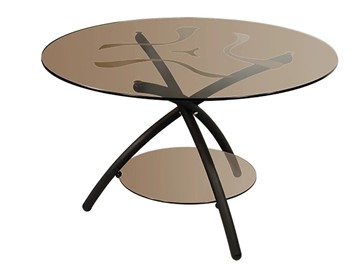 Стеклянный столик Дуэт 3 (черный-тонированное) в Магадане