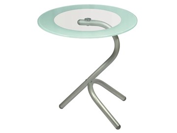 Стеклянный столик Дуэт 5 (металлик-прозрачное) в Магадане