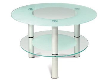 Стеклянный столик Кристалл 3 (алюминий-прозрачное) в Магадане - предосмотр