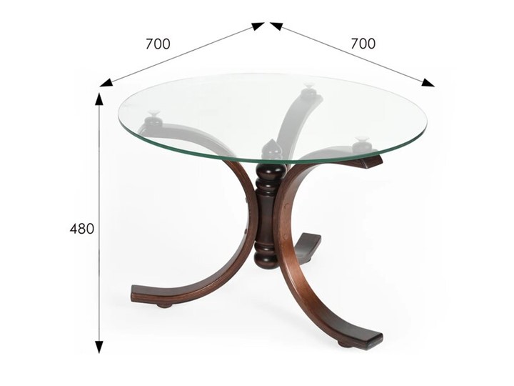 Стеклянный столик Лорд (темно-коричневый) в Магадане - изображение 4