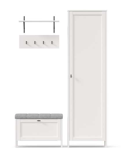 Набор мебели для прихожей Бланко №16 (Белый) в Магадане - изображение 6