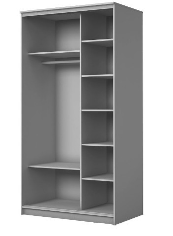 Шкаф 2-х створчатый "Сетка" ХИТ 22-14-66-16 Серый в Магадане - изображение 1