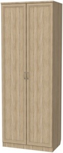 Шкаф 2-х дверный 100 со штангой, цвет Дуб Сонома в Магадане - изображение