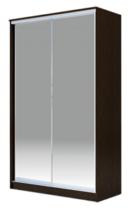 Шкаф 2-х створчатый 2400х1200х620 Хит-24-12/2-88, Матовое стекло, Венге в Магадане - предосмотр