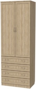 Шкаф 2-х дверный 103 со штангой, цвет Дуб Сонома в Магадане - предосмотр