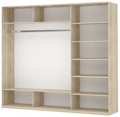 Шкаф 3-х створчатый Прайм (3 зеркало) 2100x570x2300, белый снег в Магадане - предосмотр 1