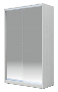 Шкаф 2-х створчатый 2200х1500х620 Хит-22-15-88, Матовое стекло Белый в Магадане