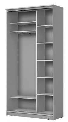 Шкаф 2-х створчатый 2200х1200х420 с цветным стеклом ХИТ 22-4-12-22 Бургунд 312, Дуб млечный в Магадане - изображение 1