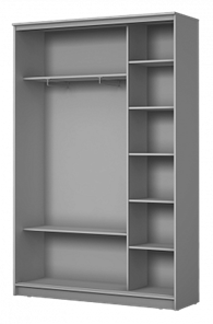 Шкаф 2-х створчатый 2300х1682х420 с двумя зеркалами ХИТ 23-4-17-55 Венге Аруба в Магадане - предосмотр 1