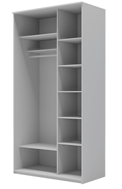Шкаф двухстворчатый 2400х1200х620 с двумя зеркалами ХИТ 24-12-55 Белая шагрень в Магадане - изображение 1