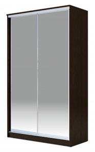 Шкаф 2-х створчатый 2400х1200х420 Хит-24-4-12/2-88, Матовое стекло, Венге в Магадане