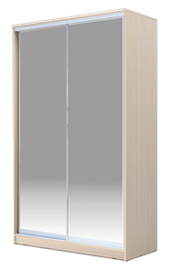 Шкаф 2-х створчатый 2400х1682х620 Хит-24-17-88, Матовое стекло, Дуб млечный в Магадане - предосмотр