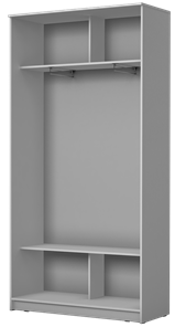 Шкаф 2-х створчатый Хит-22-4-12/2-22 с цветным стеклом, белое №10, Белый корпус в Магадане - предосмотр 1