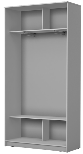 Шкаф 2-х створчатый Хит-22-4-12/2-22 с цветным стеклом, белое №10, Белый корпус в Магадане - изображение 1