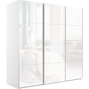 Шкаф трехдверный Эста, 12 белых стекол, 2400x660x2200, белый снег в Магадане