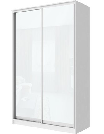 Шкаф Хит-22-14-22 с цветным стеклом, белое №10, Белый корпус в Магадане - изображение