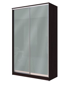 Шкаф Хит-22-12-22 с цветным стеклом, средне-серый 074, Венге в Магадане - предосмотр