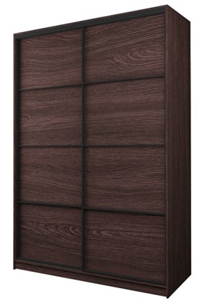 Шкаф 2-х створчатый MAX МШ-23-6-16-11, Профиль Черный/Цвет Венге в Магадане - изображение