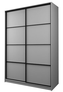 Шкаф 2-х дверный MAX МШ-23-6-18-11, Профиль Черный/Цвет Серый в Магадане - предосмотр