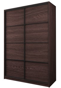 Шкаф 2-х дверный MAX МШ-23-6-18-11, Профиль Черный/Цвет Венге в Магадане - предосмотр