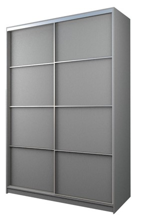 Шкаф 2-х створчатый MAX МШ-23-6-18-11, Профиль Серебро/Цвет Серый в Магадане - изображение