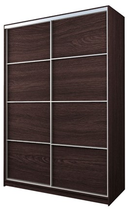 Шкаф 2-х дверный MAX МШ-23-6-18-11, Профиль Серебро/Цвет Венге в Магадане - изображение