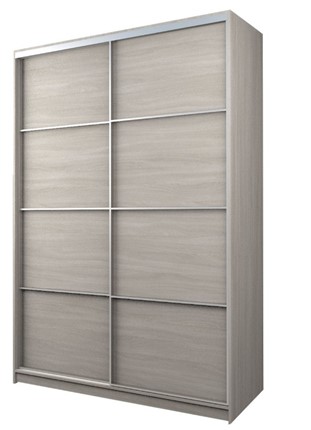 Шкаф 2-х дверный MAX МШ-23-6-18-11, Профиль Серебро/Цвет Ясень шимо светлый в Магадане - изображение