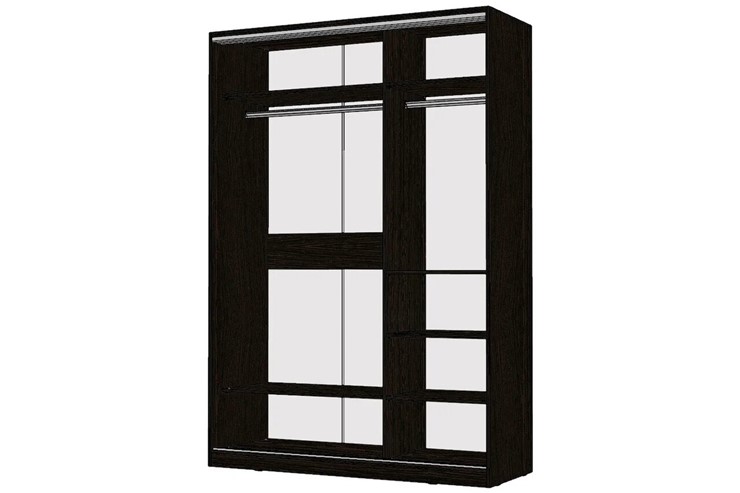 Шкаф 2-х дверный Виктория 1600х584х2300, 1 зеркало, Венге (310-389) в Магадане - изображение 1