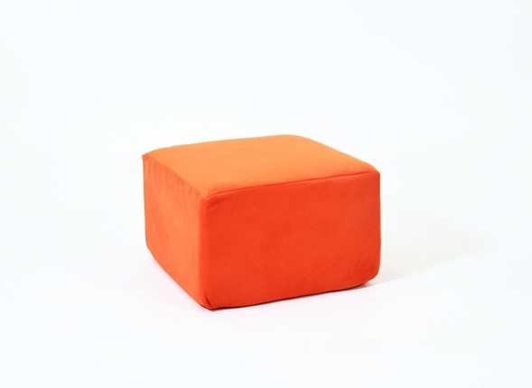Пуф бескаркасный Тетрис 50х50, оранжевый в Магадане - изображение