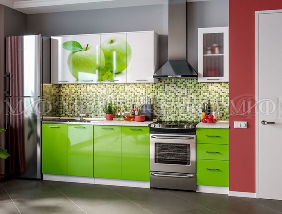 Кухонный гарнитур фотопечать Яблоко 1,6 в Магадане - изображение