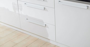 Модульный кухонный гарнитур Герда 2600 (Белый/Белый глянец) в Магадане - предосмотр 3