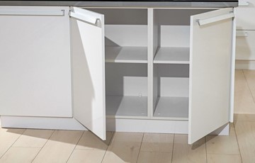 Модульный кухонный гарнитур Герда 2600 (Белый/Белый глянец) в Магадане - предосмотр 5