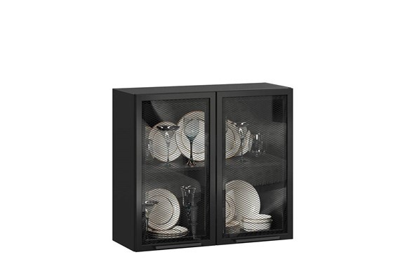 Кухонный гарнитур Герда 2600 (Черный/Антрацит глянец) в Магадане - изображение 1