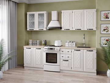 Модульный кухонный гарнитур Марина 2600(Белый/Алебастр) в Магадане