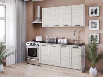 Модульный кухонный гарнитур Винченца 2200 (Белый/Дуб крафт белый) в Магадане