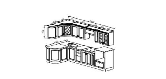 Модульный угловой гарнитур Веста 1330х2800, цвет Сандал белый в Магадане - изображение 2