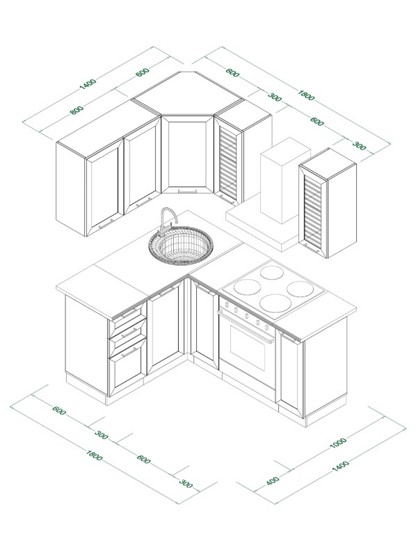 Гарнитур кухонный МК РИВЬЕРА Комплект №9 1,4х1,8м угловая ПВХ Белый в Магадане - изображение 8