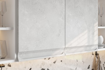 Угловая кухня Вельвет, бетон графит/бетон снежный в Магадане - предосмотр 4