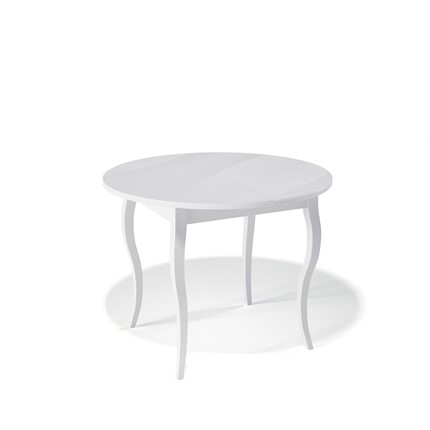 Раздвижной стол Kenner 1000С (Белый/Стекло белое глянец) в Магадане - изображение